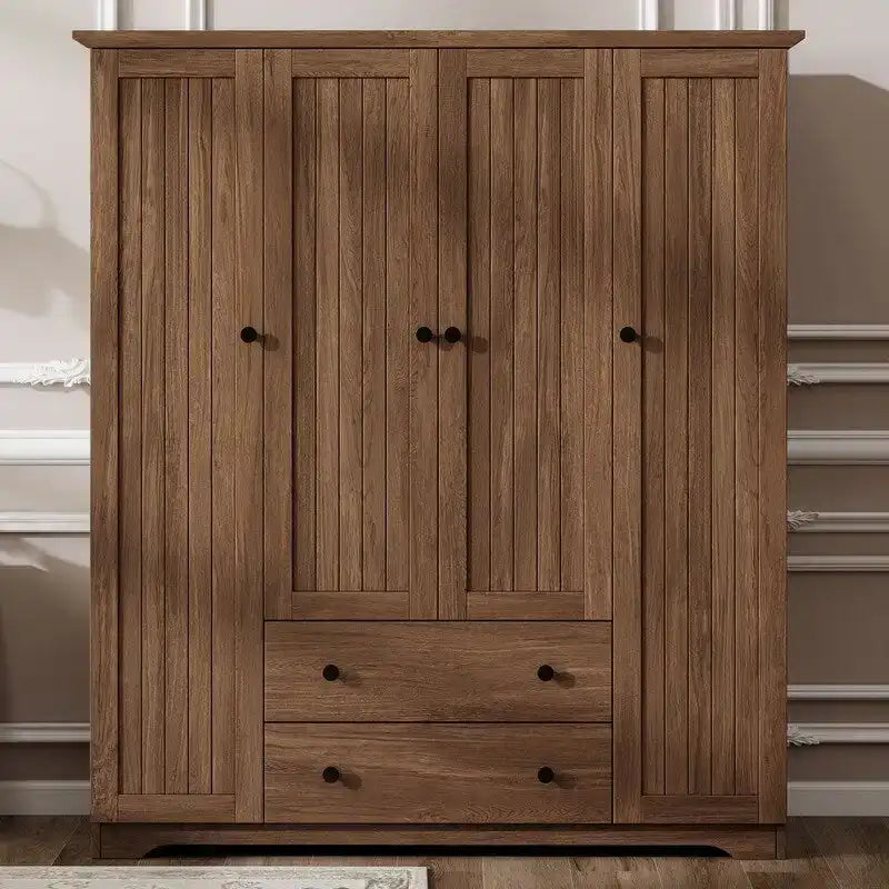 Armoire quatre portes avec deux tiroirs - 60,6 L x 20,8 P x 68,5 H