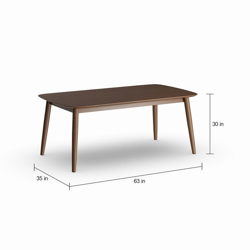 Ensemble de salle à manger rectangulaire en chêne 6 places de style scandinave
